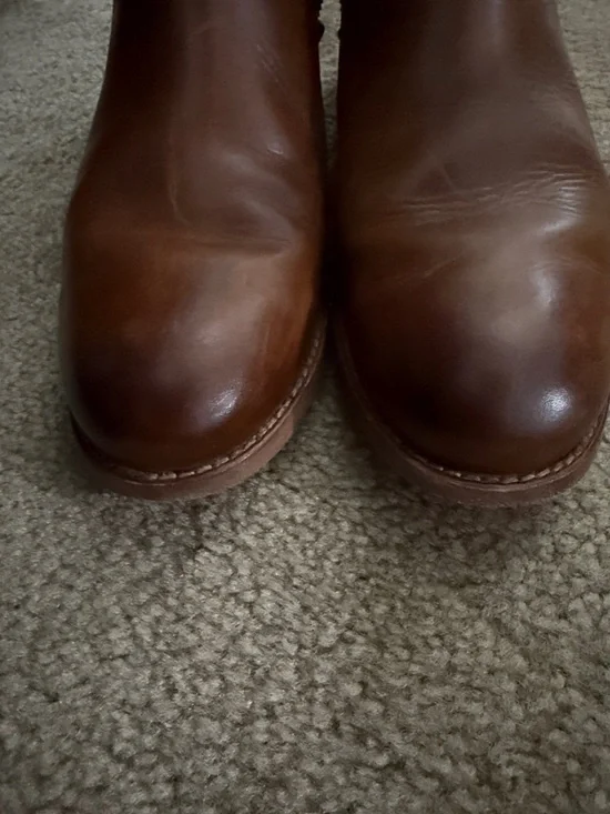 Frye Tan Leather Boots with Buckle Detail - Picture 5 of 5